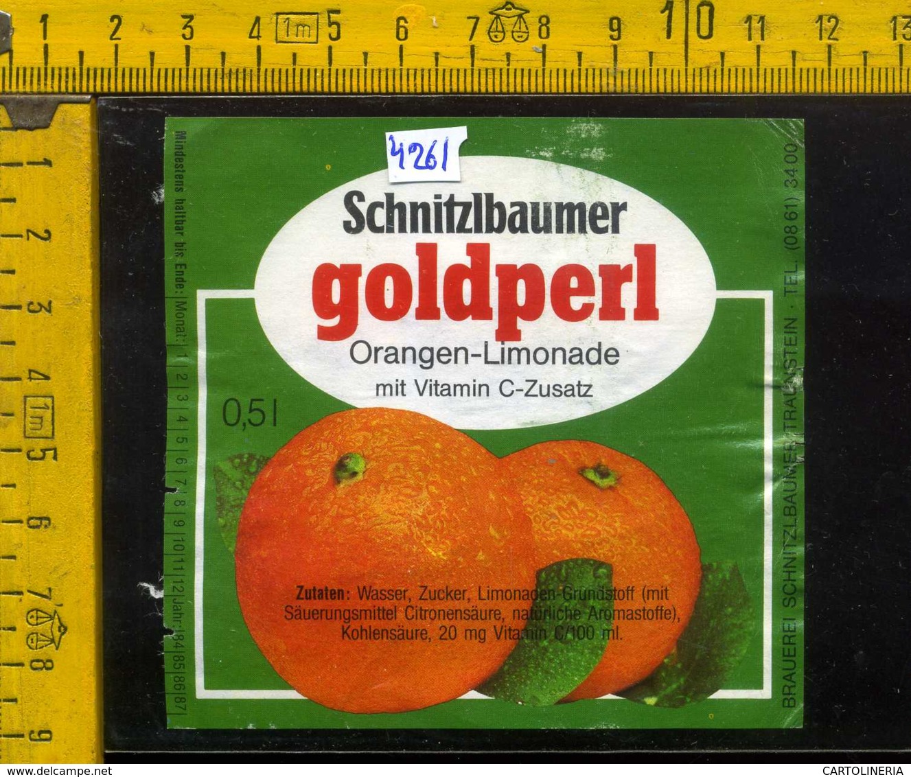 Etichetta Bibita Analcolica Orangen-Limonade Goldperl - Germania - Altri & Non Classificati