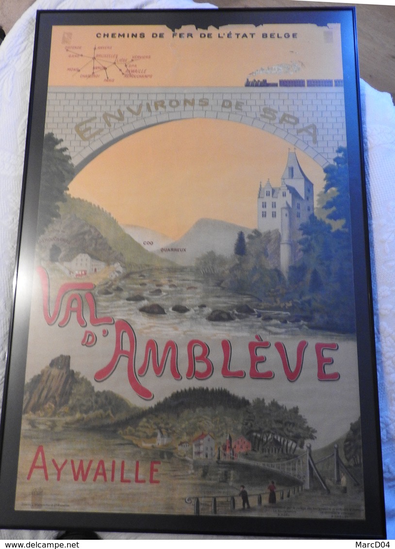 Aywaille:   Affiche "Val D'Amblève" 96/62 Vendue Avec Cadre - Affiches