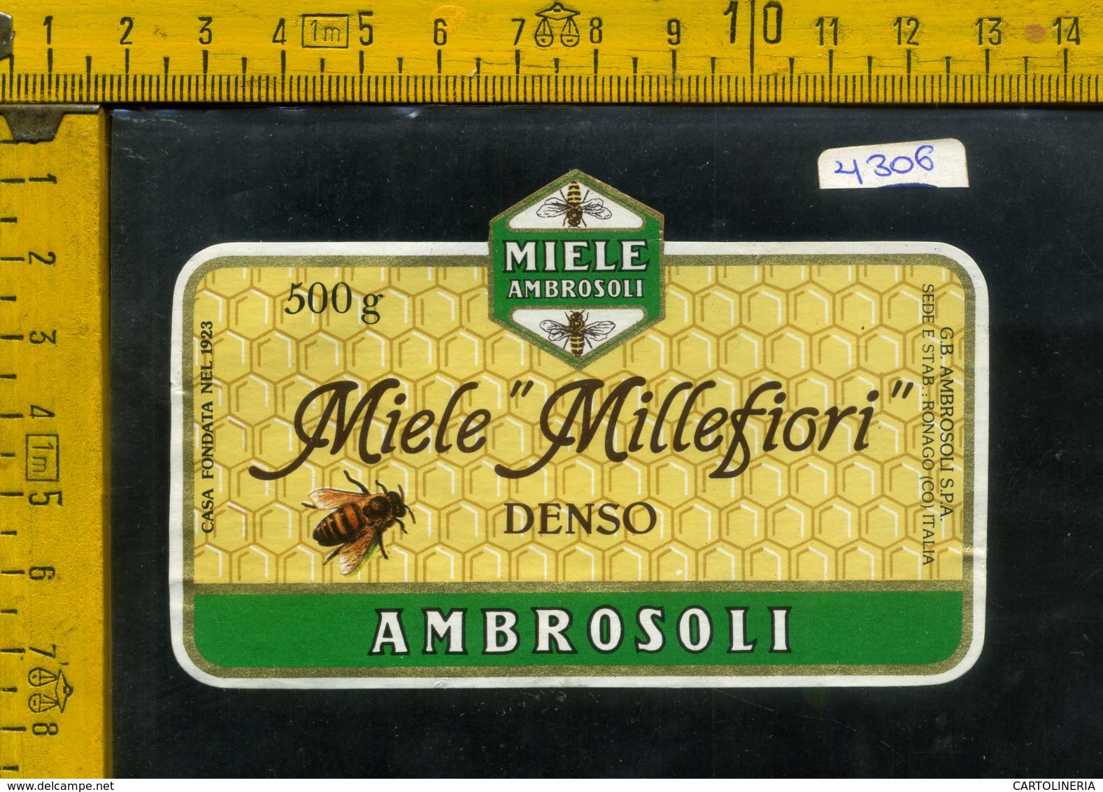 Etichetta Alimentare Mielle Millefiori Ambrosoli - CO - Altri & Non Classificati