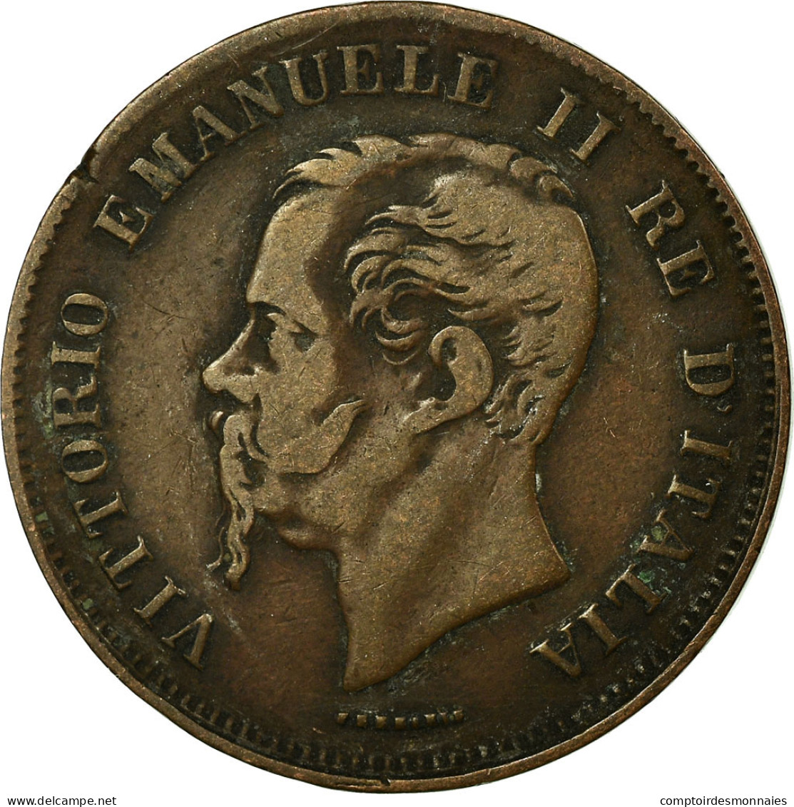 Monnaie, Italie, Vittorio Emanuele II, 5 Centesimi, 1862, Naples, TB, Cuivre - 1861-1878 : Victor Emmanuel II.