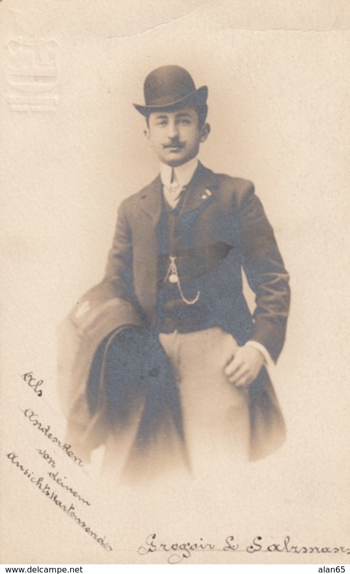 Photo Of Man, Dapper Fashion, Immigrant In Brooklyn New York, C1900s Vintage Postcard - Photographs