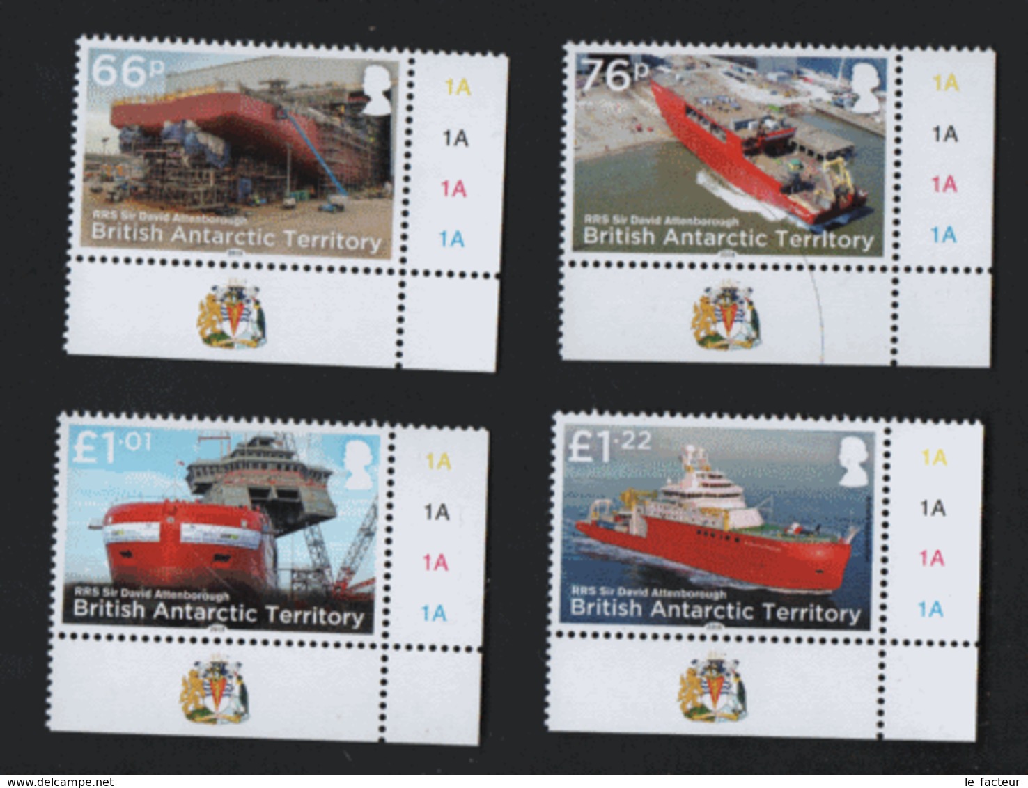 British Antarctique Territory BAT 2018 Ships RRS Attenborough / Antarctique Britannique Navires (ref WP1L8) - Unused Stamps