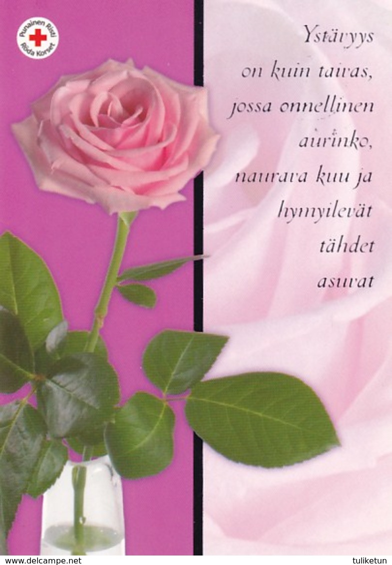 Flower - Rose - Friendship - Red Cross 2006 - Postal Stationery - Suomi Finland - Postage Paid - Postal Stationery