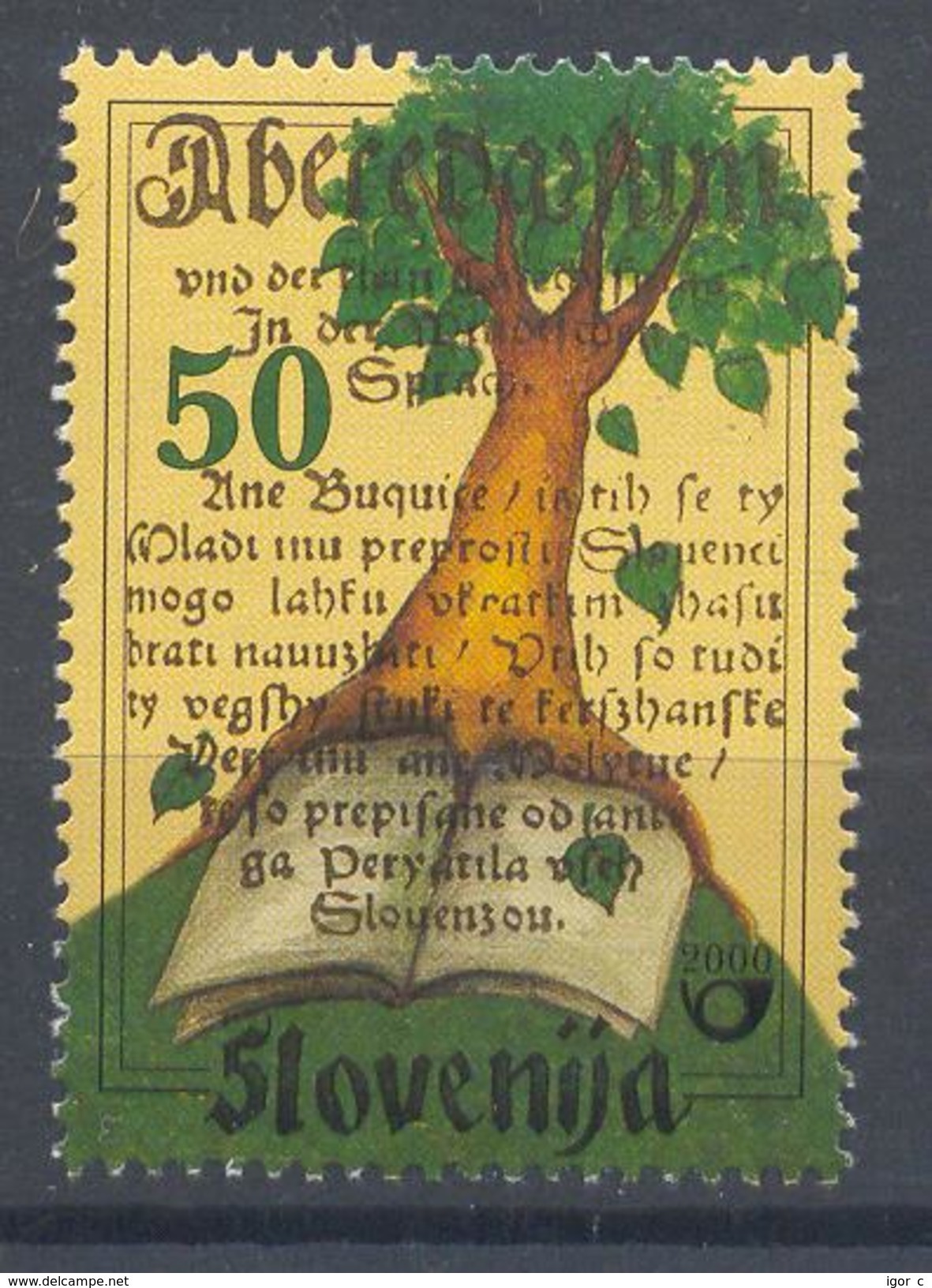 Slovenia Slovenie Slowenien 2000 Mint MNH **: Flora Plants Trees; First Book In Slovenia Anniversary Reformation Trubar - Bäume