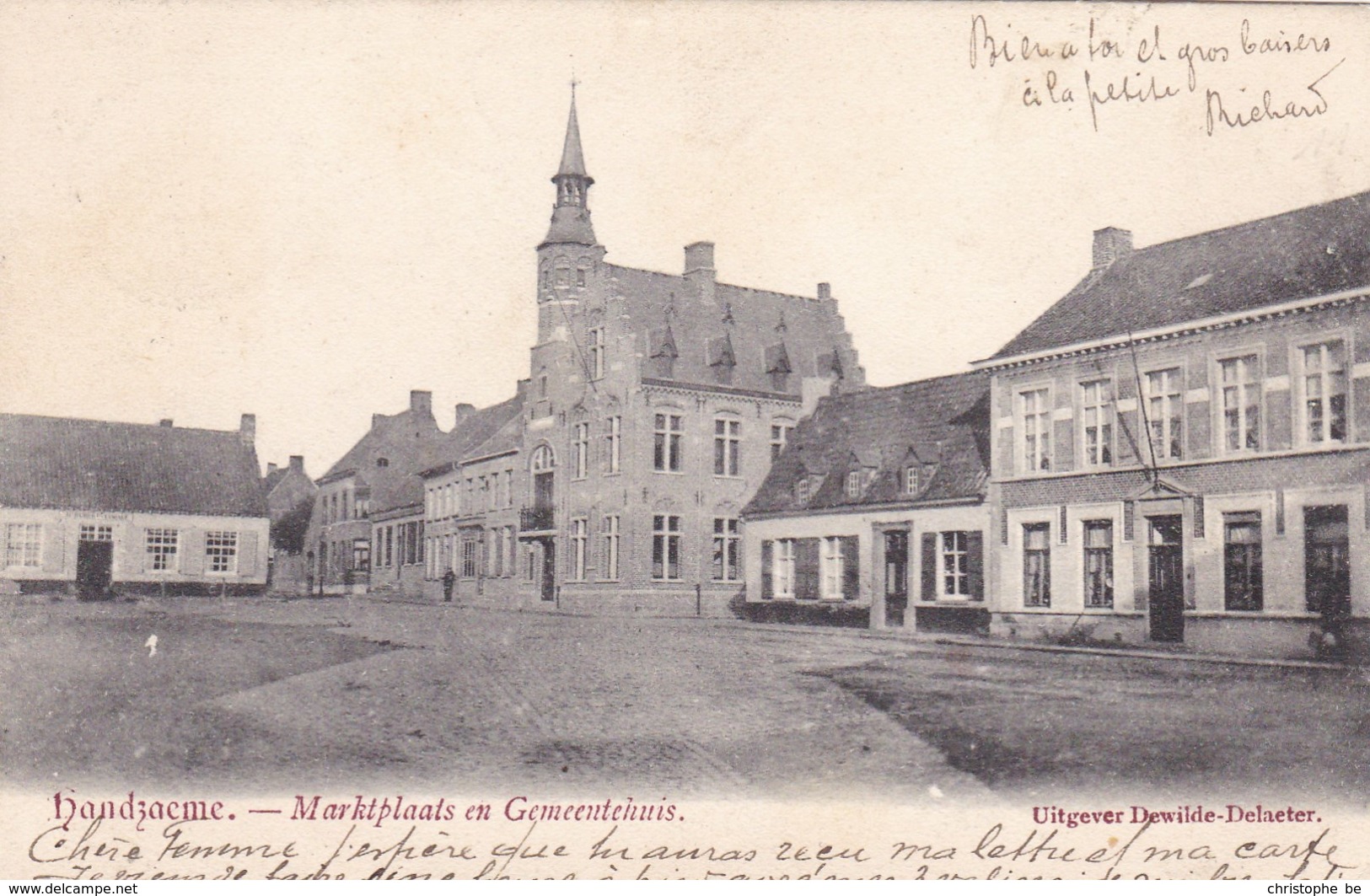 Handzame, Handzaeme, Marktplaats En Gemeentehuis (pk60371) - Kortemark