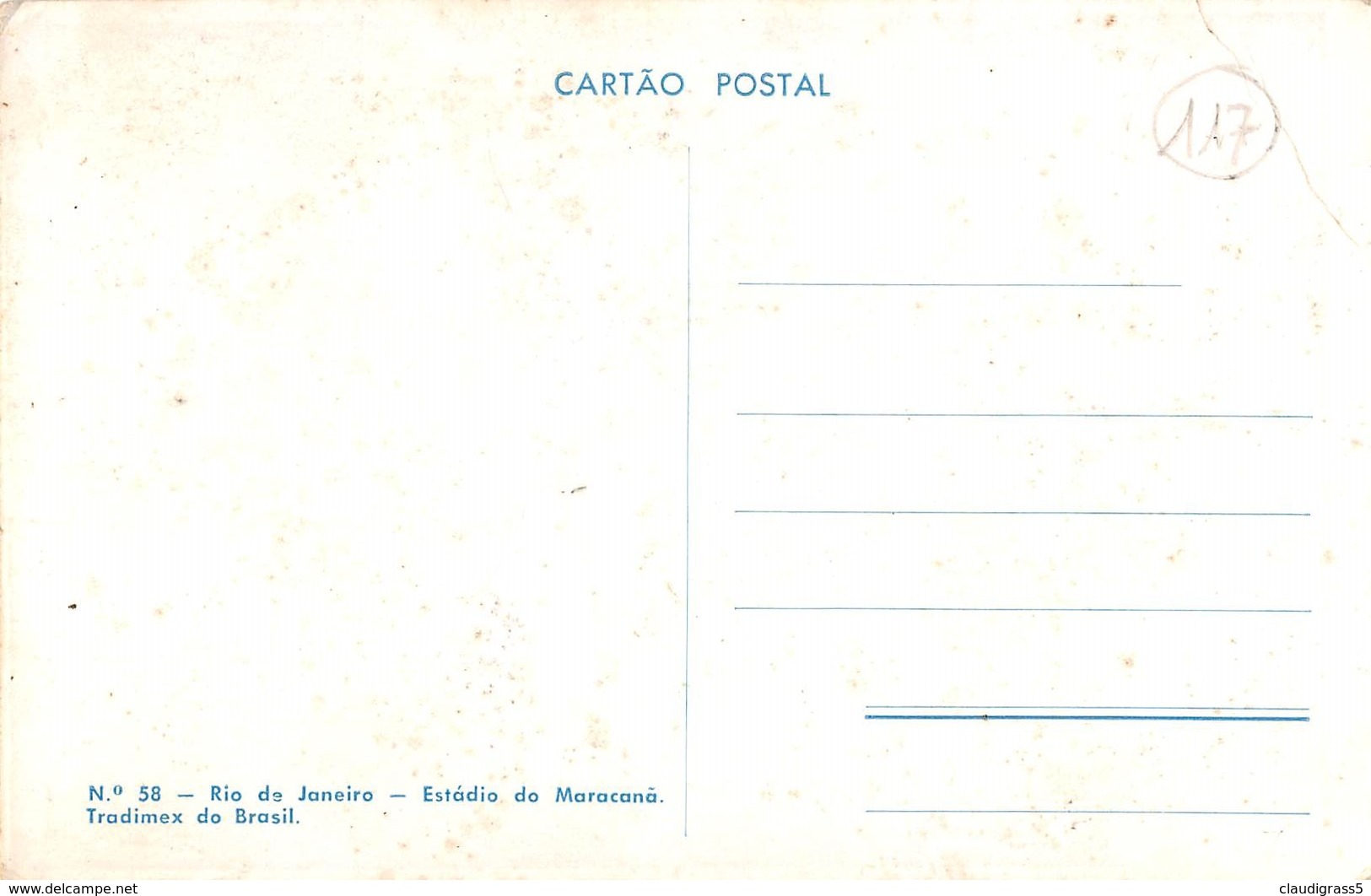 0508 "RIO DE JANEIRO - ESTADIO DO MARACANA - " CART. ORIG. NON SPED. - Rio De Janeiro