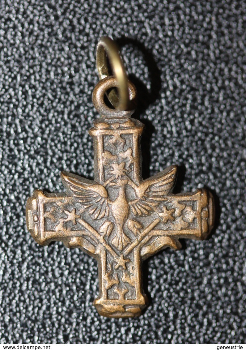 WWI Petite Médaille Pendentif De Poilu Polonais 1914-1918 "Croix Avec Aigle" WW1 - 1914-18