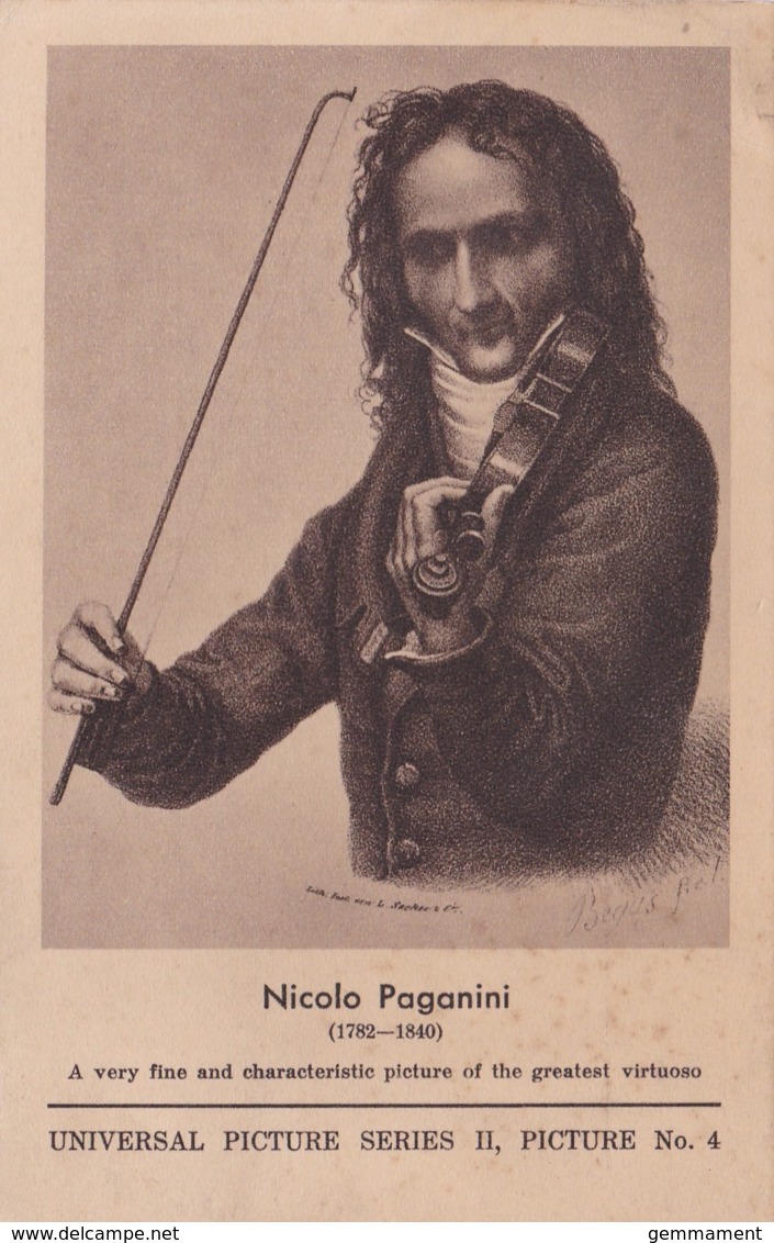 NICOLO PAGANINI - Singers & Musicians
