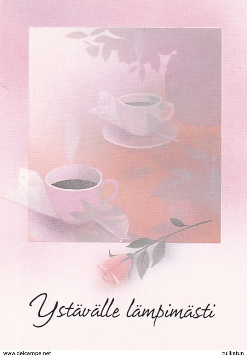 Coffee Moment - Coffee Table Covered - Jaana Aalto - Red Cross 1992 - Suomi Finland - Postage Payed - Postal Stationery