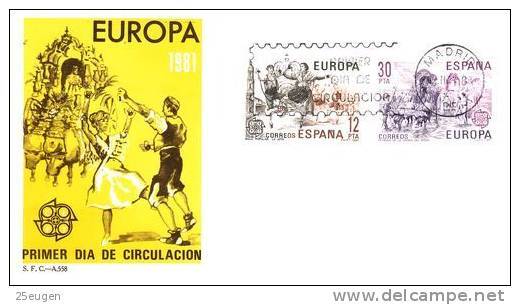 SPAIN 1981 EUROPA CEPT FDC /zx/ - 1981