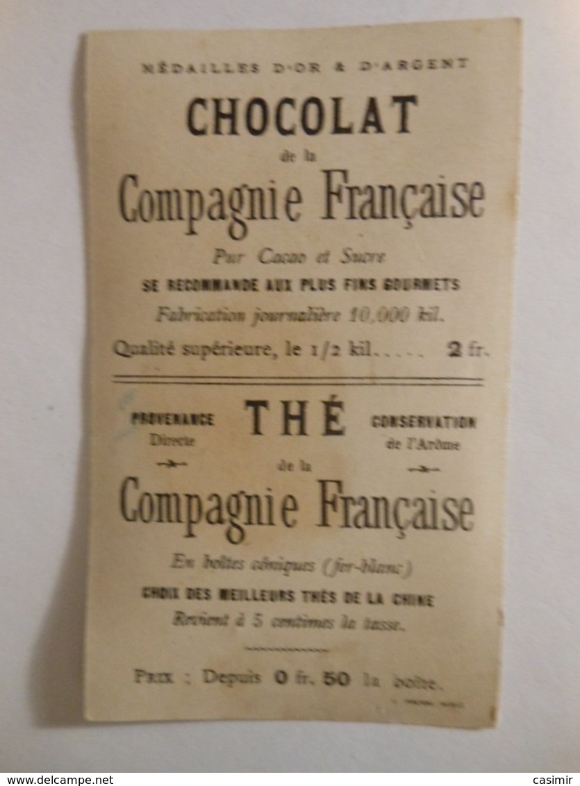 B0070a - Chromo Chocolat De La Cie Française BINIOU Thé De La Chine - Autres & Non Classés