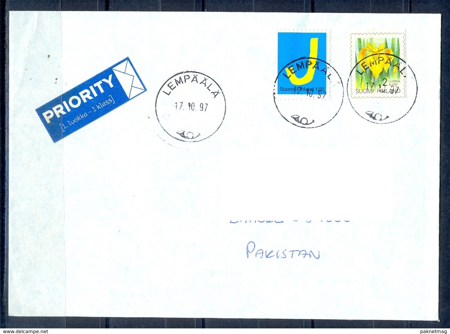 K820- Postal Used Cover. Posted  From Suomi Finland To Pakistan. Plant. Flower. - Other & Unclassified