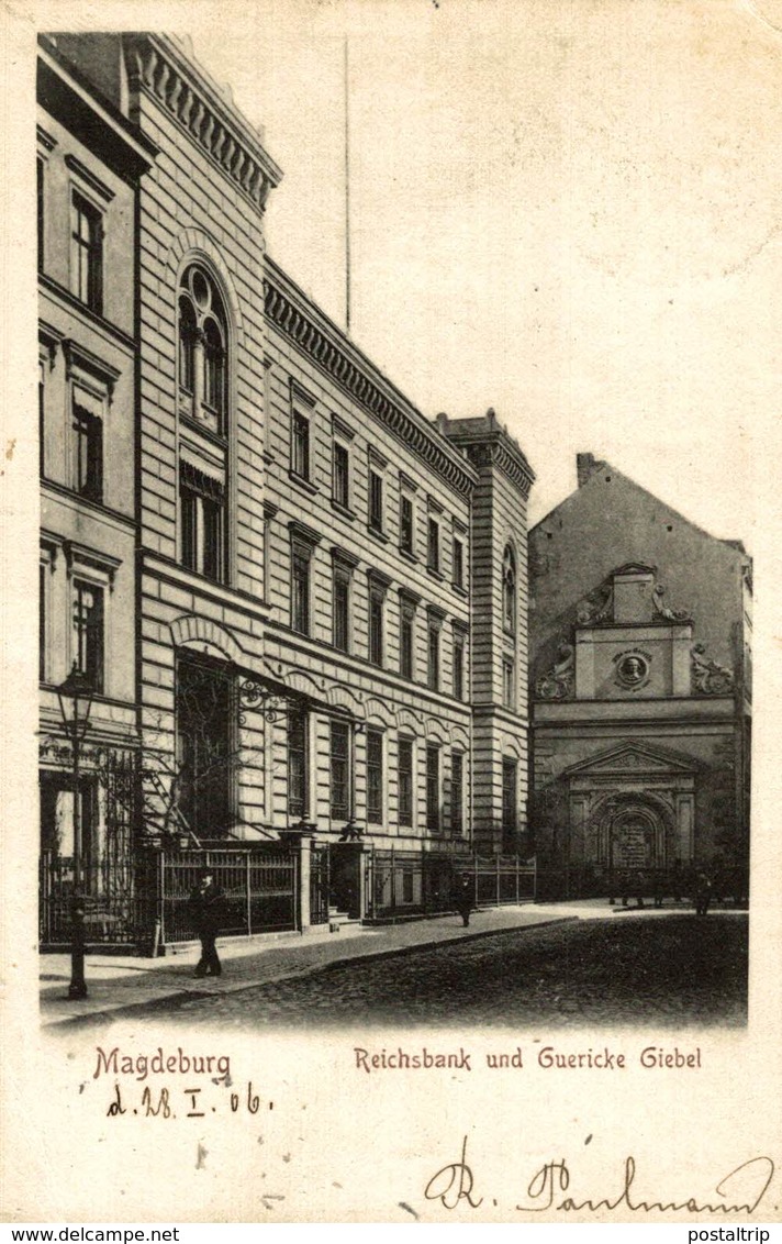 MAGDEBURG REICHSBANK UND GUERICKE GIEBEL - Magdeburg