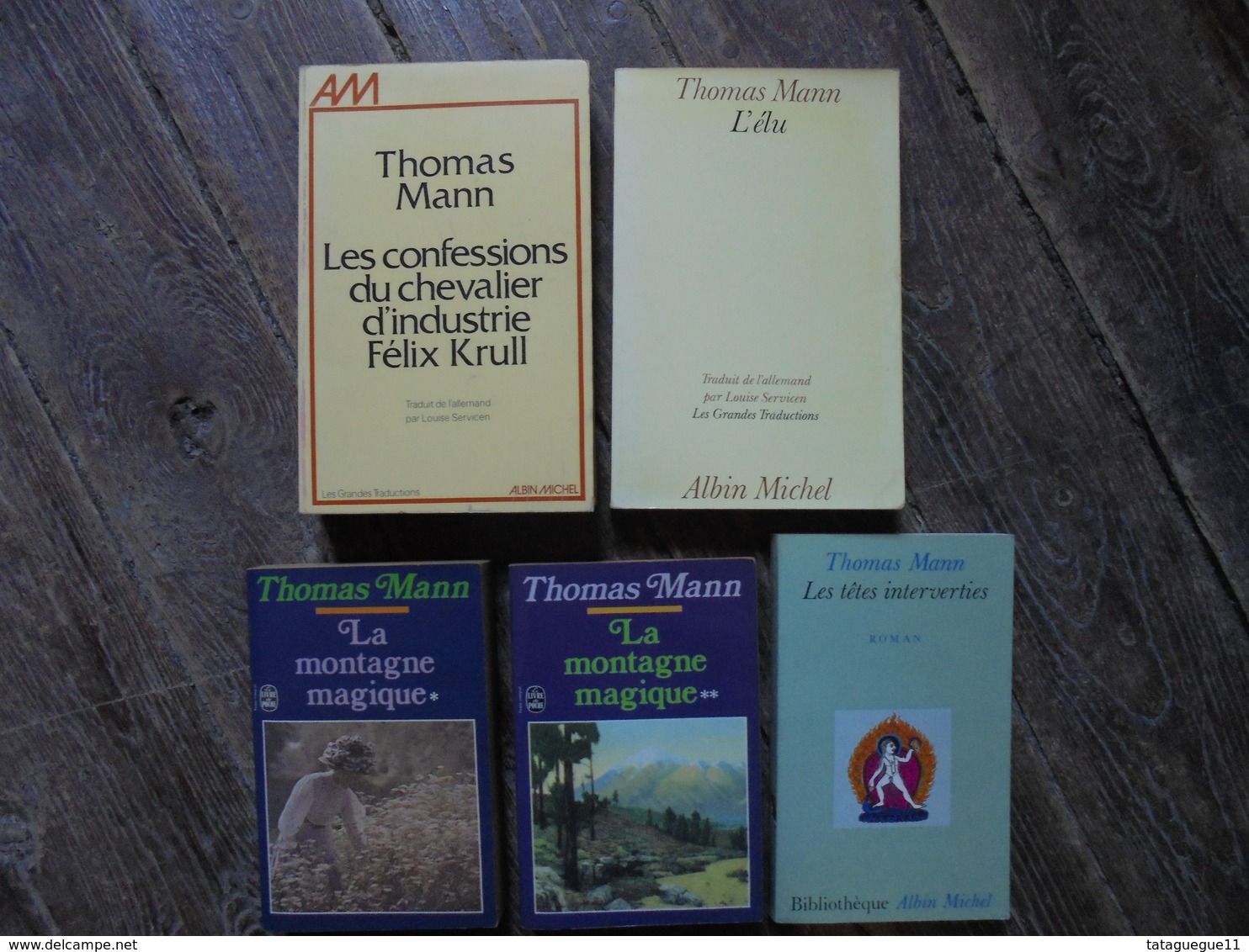 Ancien - Petit Lot - 5 Livres De Thomas MANN Années 80 - Lots De Plusieurs Livres