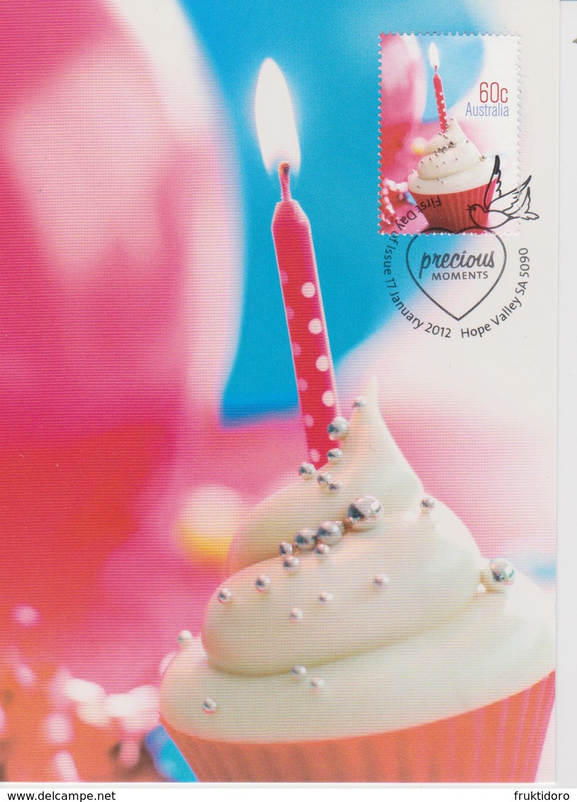 Australia Maximum Card Mi 3656 - Postal Stationery - Precious Moments - Cupcake - Candle - 2012 - Maximumkaarten