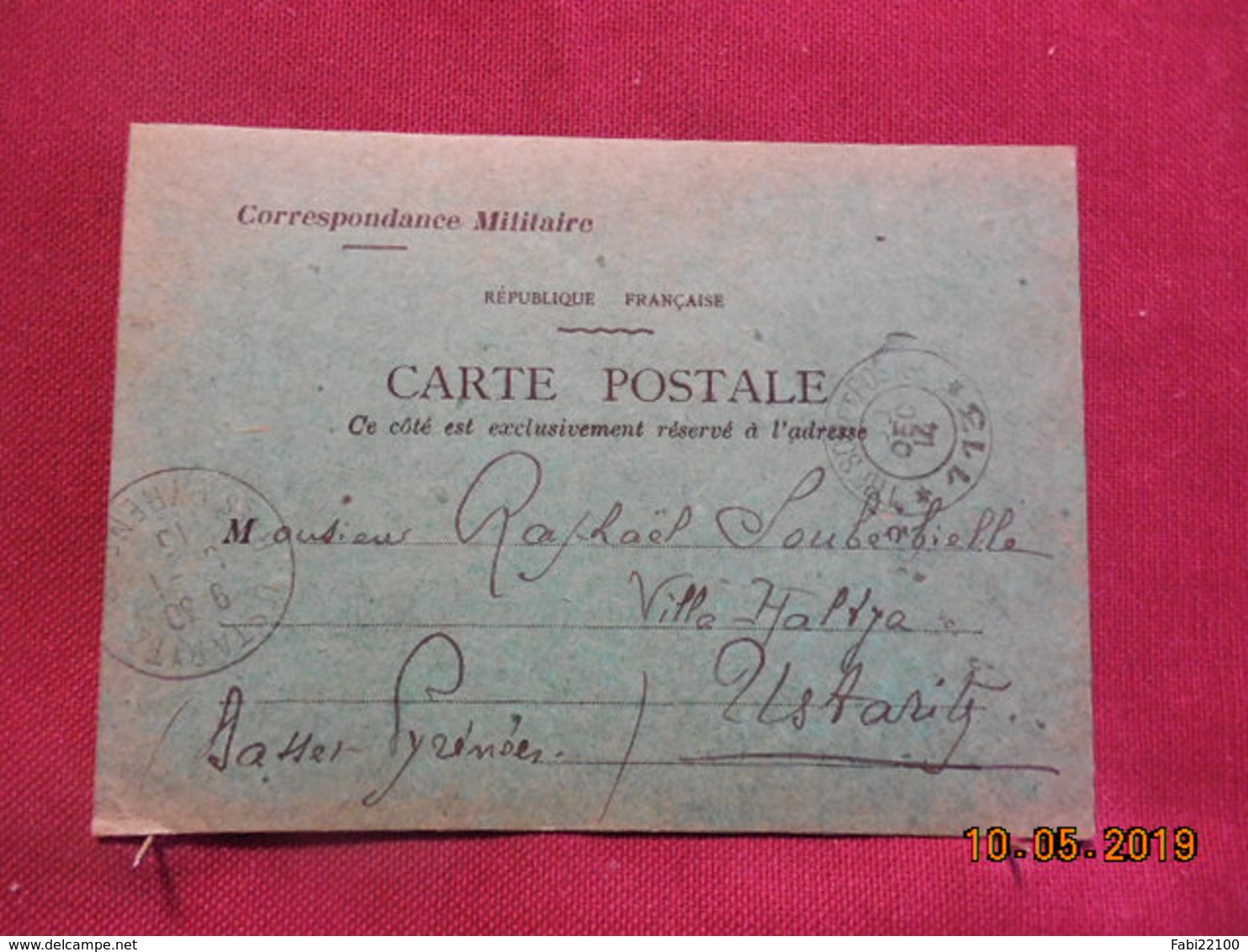 Carte De 1914 à Destination De Ustaritz (cachet) - Lettres & Documents