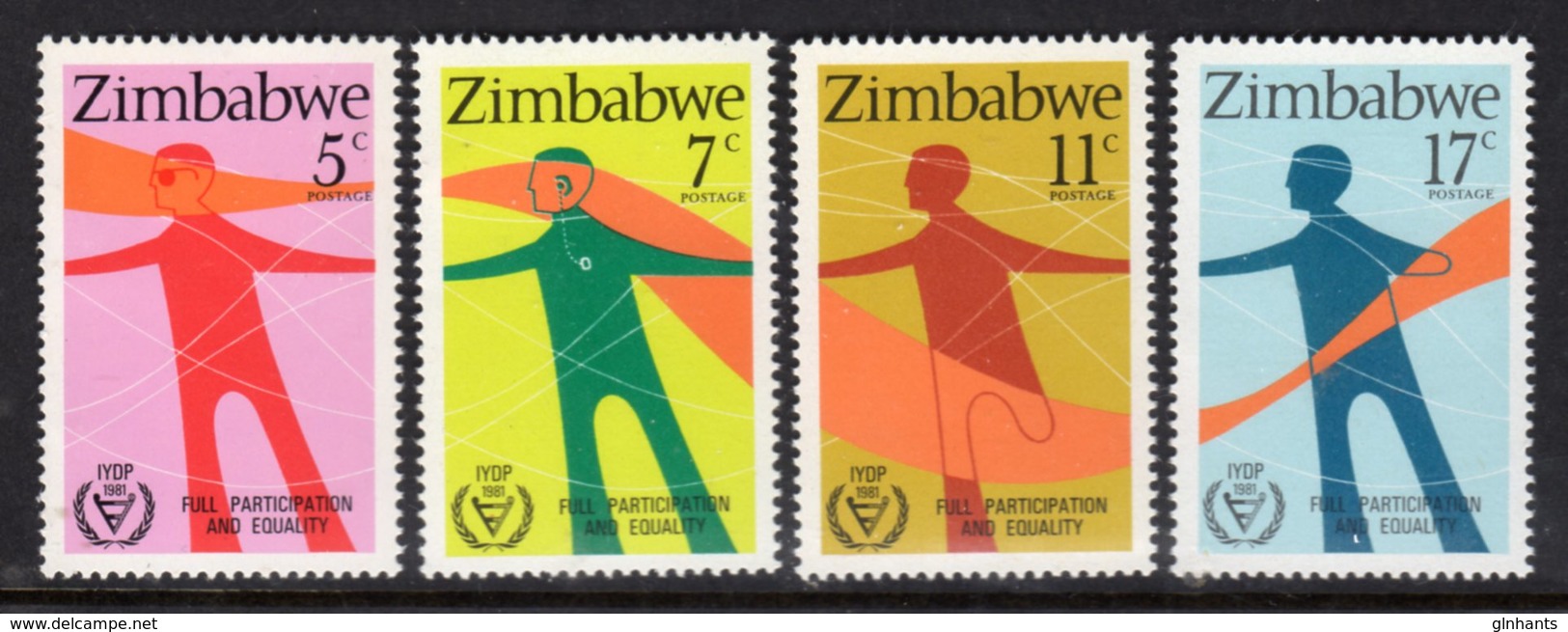 ZIMBABWE - 1981 INTERNATIONAL YEAR OF DISABLED SET (4V) FINE MNH ** SG 602-605 - Zimbabwe (1980-...)