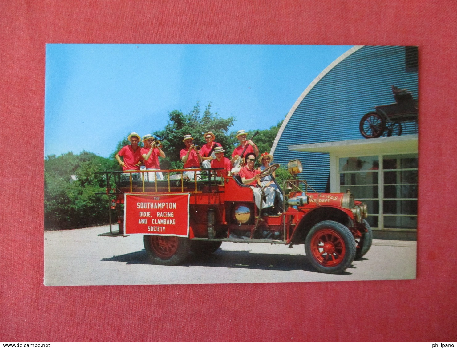 1911 Pope Hartford Chemical & Hose Wagon Used By Southampton  L.i.  NY   Dixie Racing & Clambake Society    Ref 3342 - Firemen