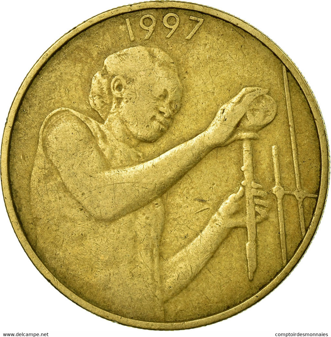 Monnaie, West African States, 25 Francs, 1997, TTB, Aluminum-Bronze, KM:9 - Costa De Marfil