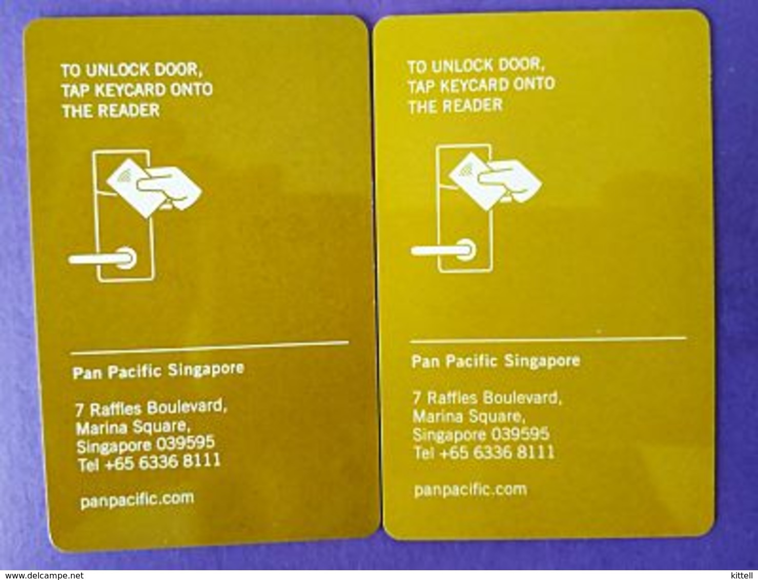 Pan Pacific Hotel Singapore  Keycard (2 Cards) - Cartes D'hotel