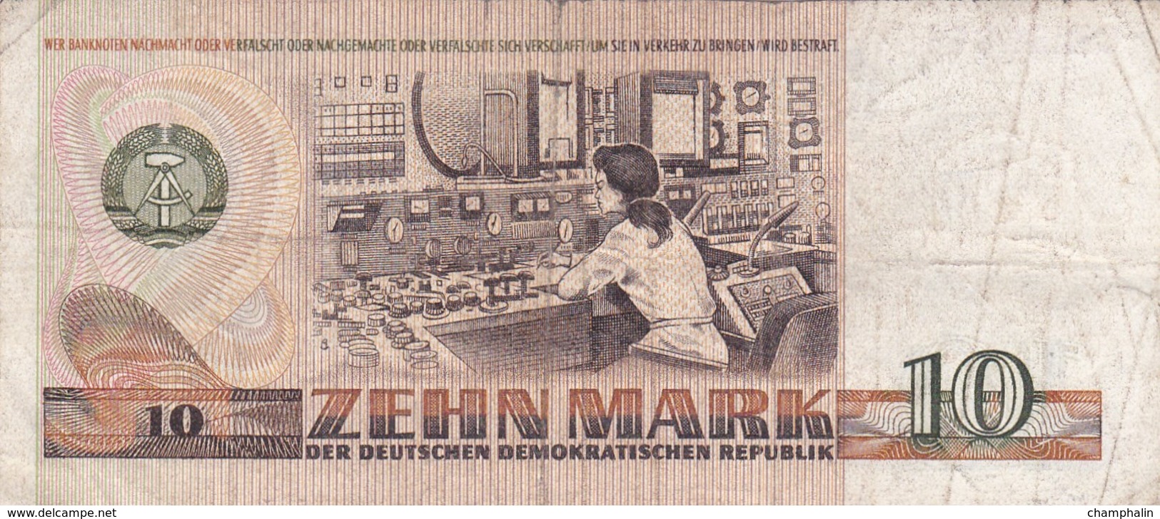 Allemagne - Billet De 10 Mark - RDA - Clara Zetrin - 1971 - 10 Mark