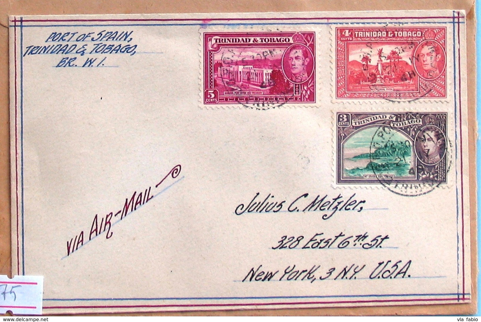 Trinidad & Tobago  Air Mail Cover 1947 - Trinidad Y Tobago