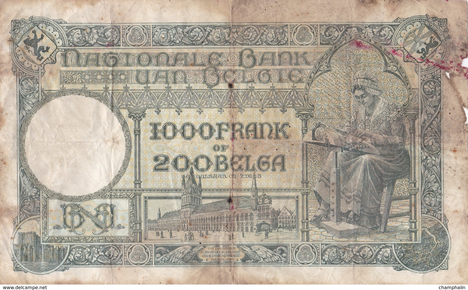 Belgique - Billet De 1000 Francs Ou 200 Belgas - Albert Ier Et Reine Elisabeth - 14 Décembre 1934 - 1000 Franchi & 1000 Franchi-200 Belgas