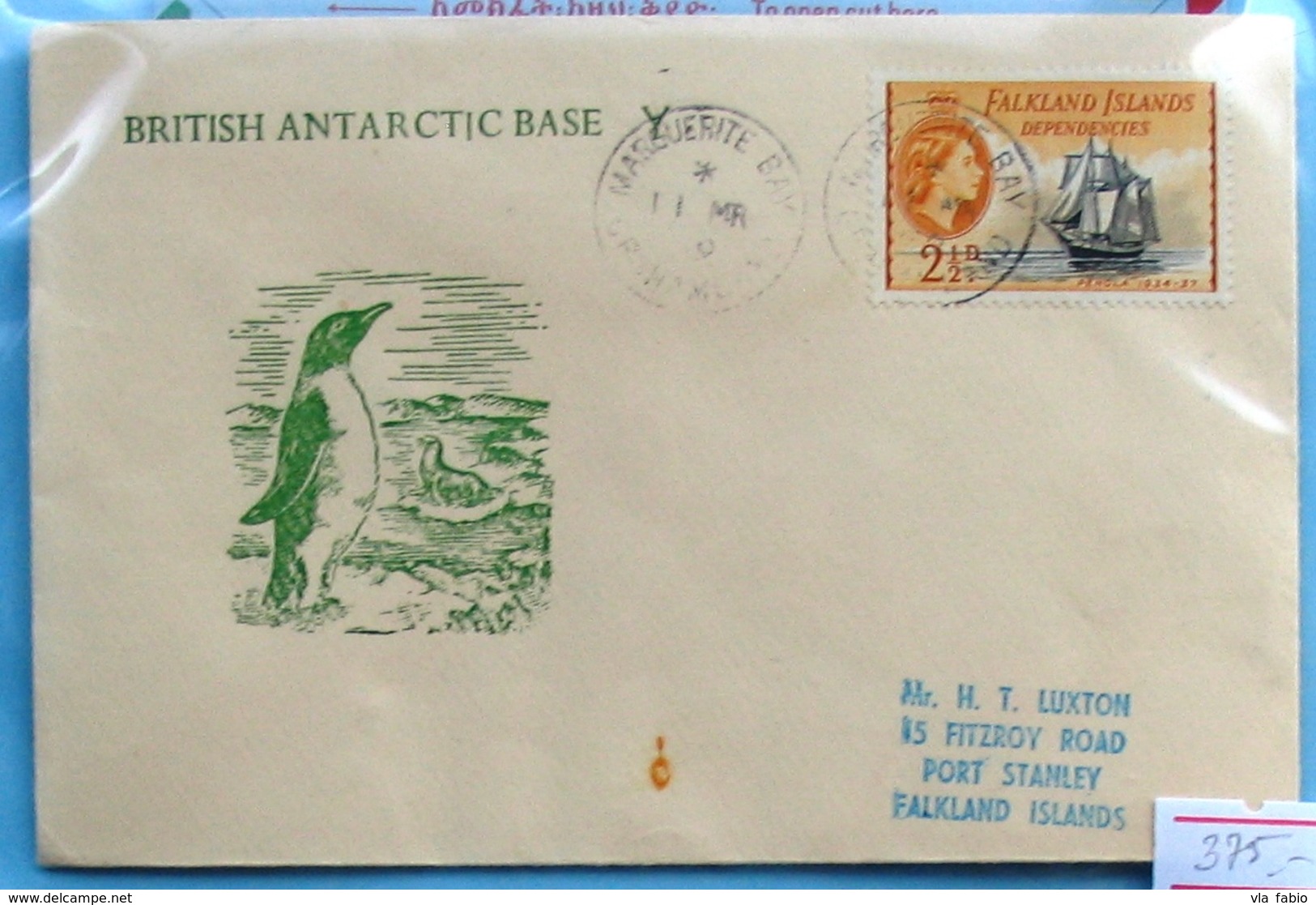 Falkland  QE II Cover British Antarctic Base - Falkland Islands