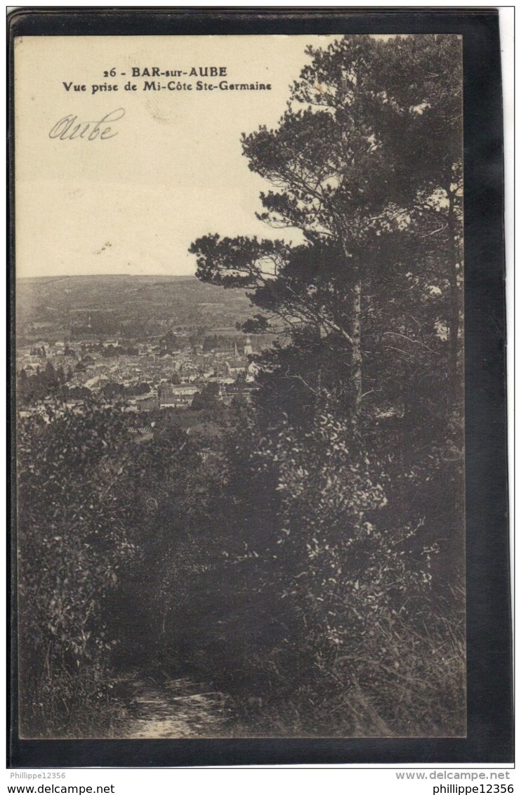 1069 .  BAR SUR AUBE . VUE PRISE DE MI COTE STE GERMAINE . ANNEE  1913 - Bar-sur-Aube