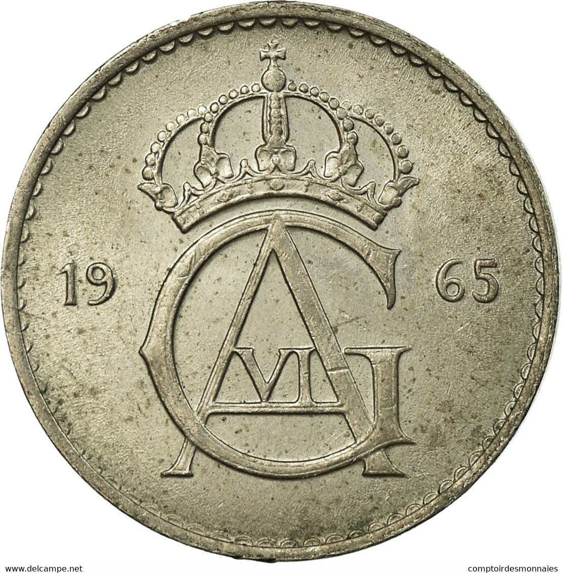 Monnaie, Suède, Gustaf VI, 10 Öre, 1965, TTB, Copper-nickel, KM:835 - Sweden