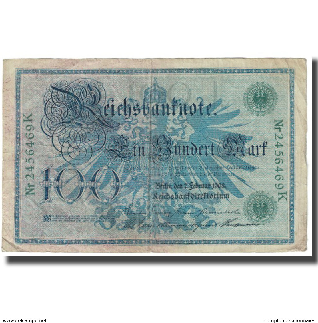 Billet, Allemagne, 100 Mark, 1908, 1908-02-07, KM:34, TTB - 100 Mark