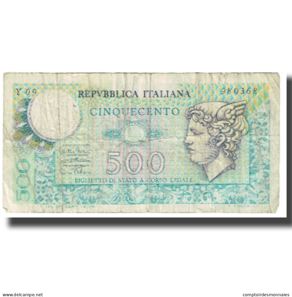 Billet, Italie, 500 Lire, KM:94, TB - 500 Lire