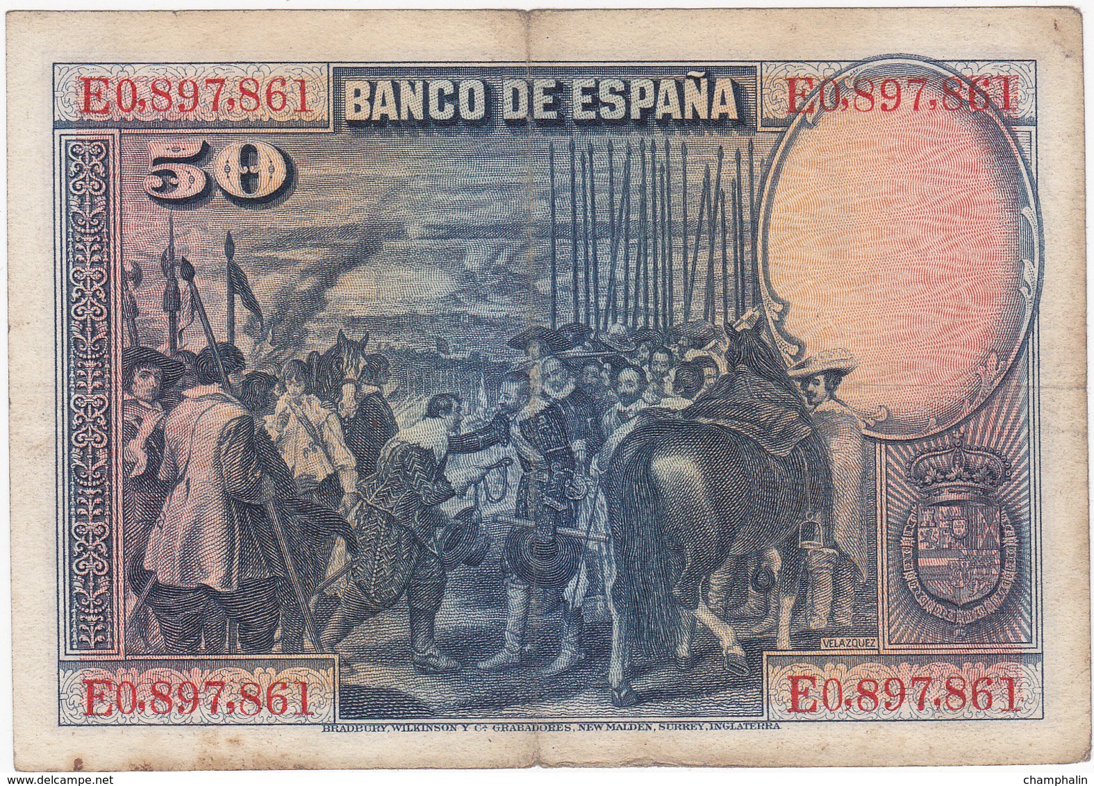 Espagne - Billet De 50 Pesetas - Velasquez - 15 Août 1928 - 50 Pesetas