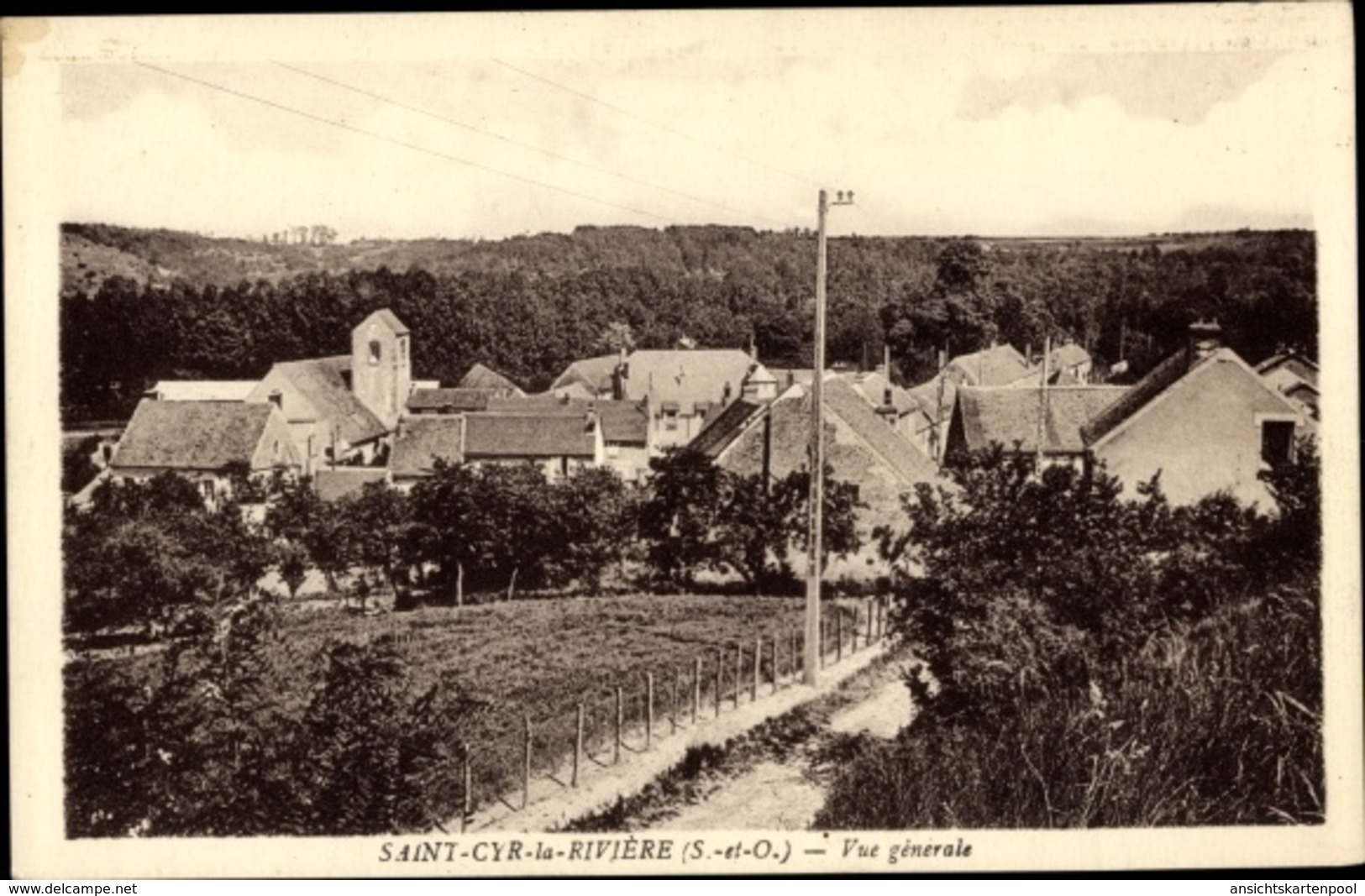 Cp Saint Cyr La Riviere Essonne, Vue Générale, Blick Auf Den Ort - Autres & Non Classés