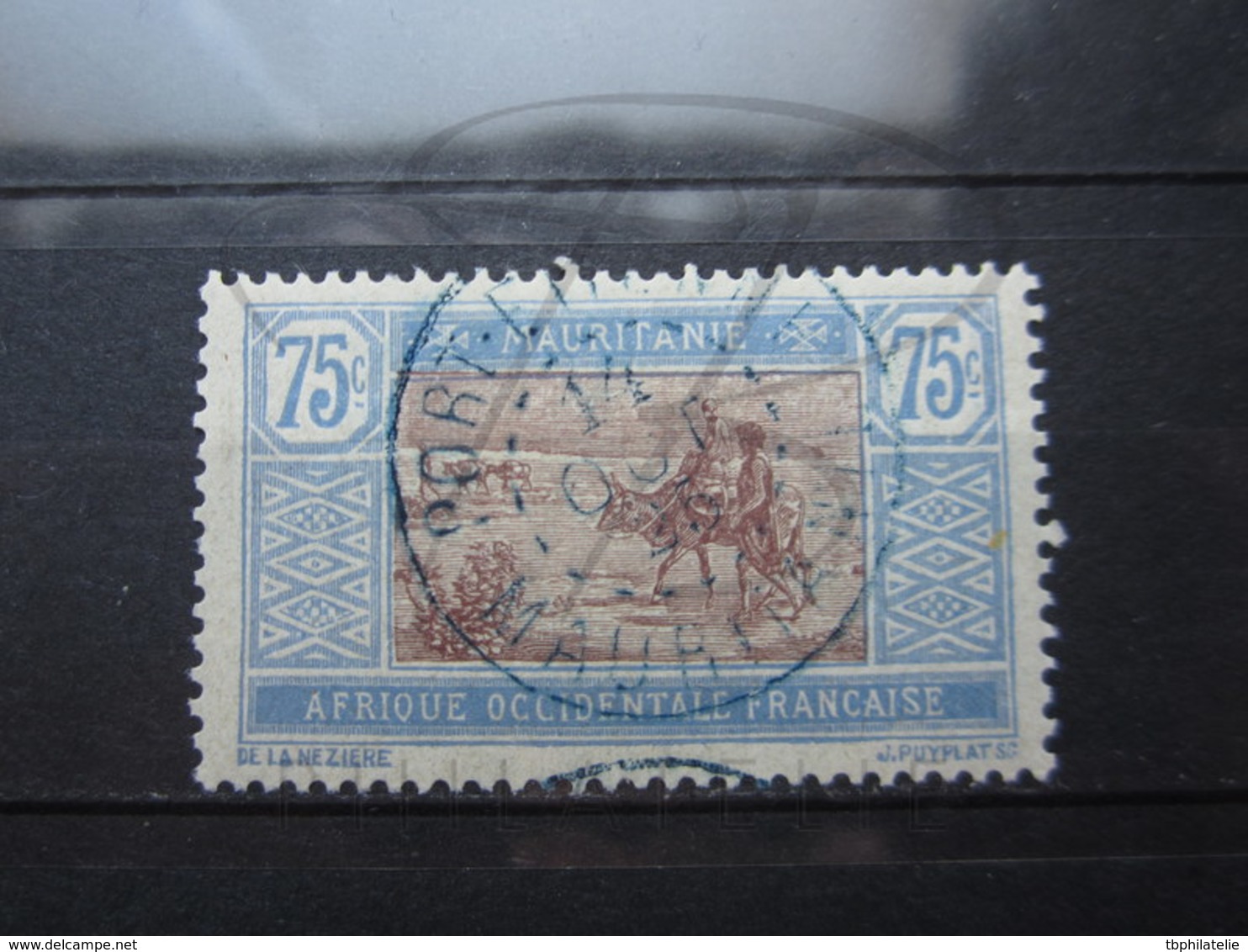 VEND TIMBRE DE MAURITANIE N° 30 , CACHET BLEU " PORT-ETIENNE " !!! - Used Stamps