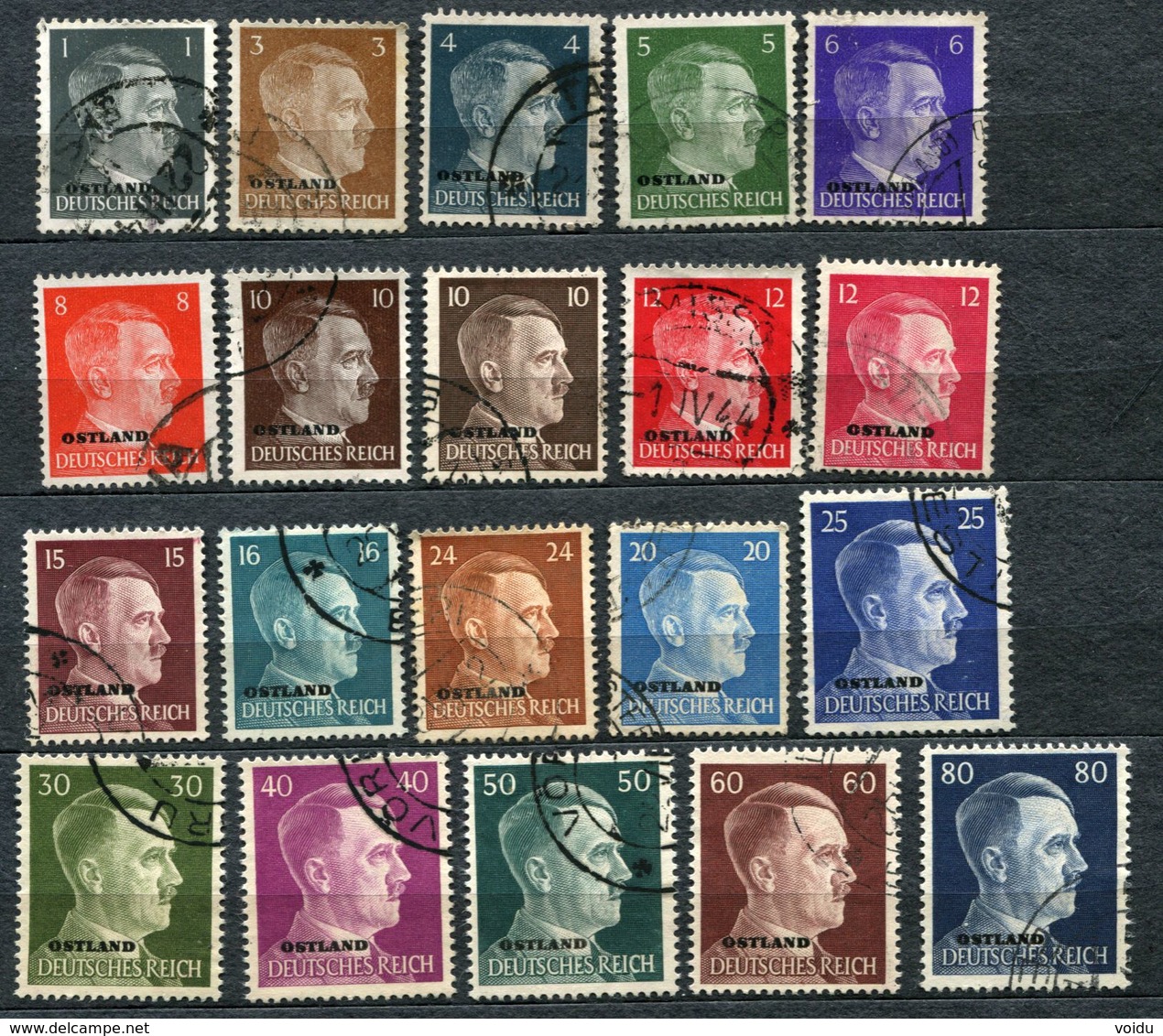 Estonia. OSTLAND Hitler Mi 1-20 Used - Estland