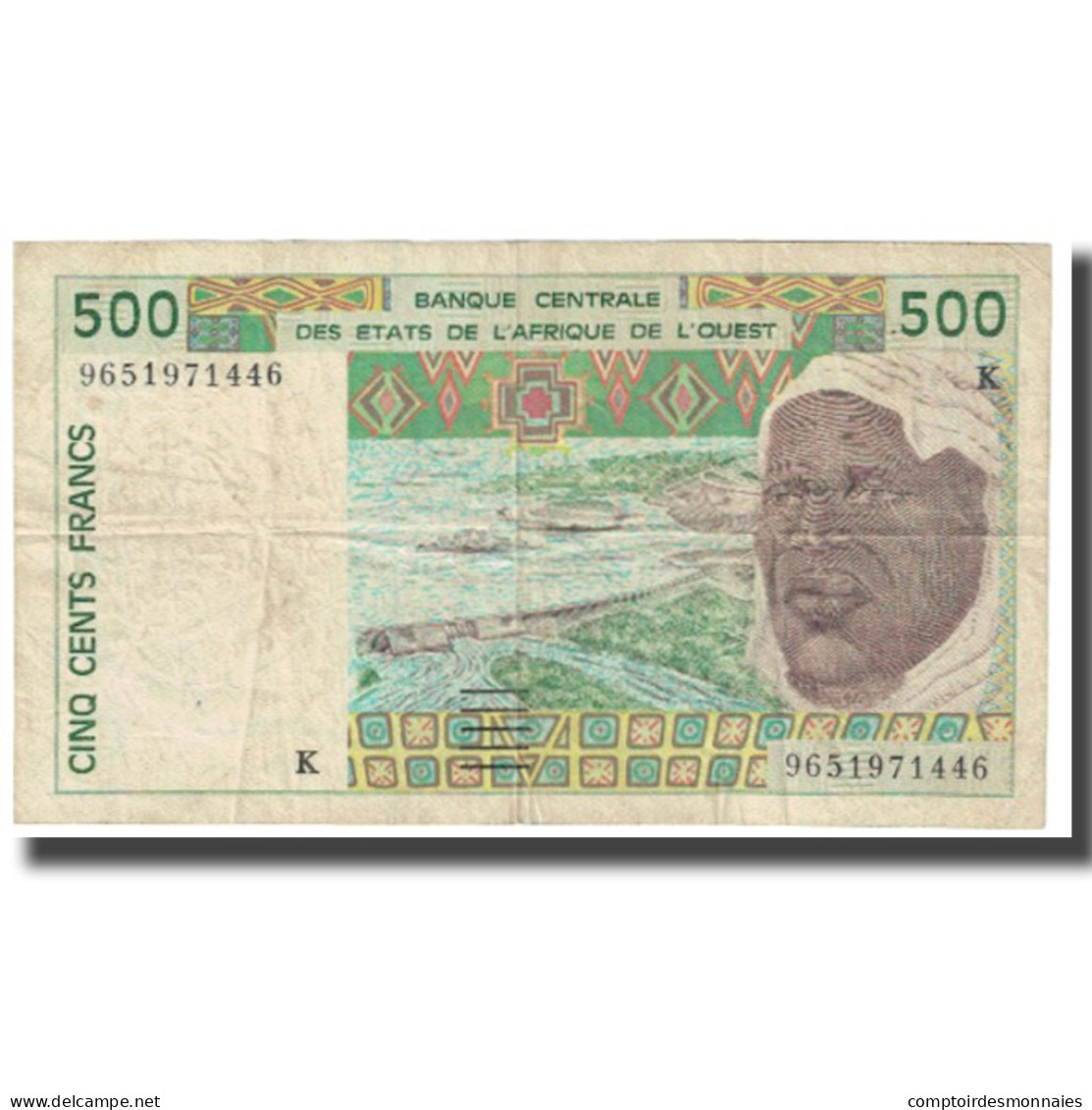 Billet, West African States, 500 Francs, KM:710Kc, TB - États D'Afrique De L'Ouest