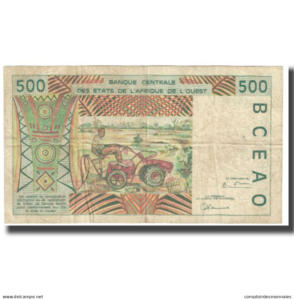 Billet, West African States, 500 Francs, KM:710Kc, TB - West African States