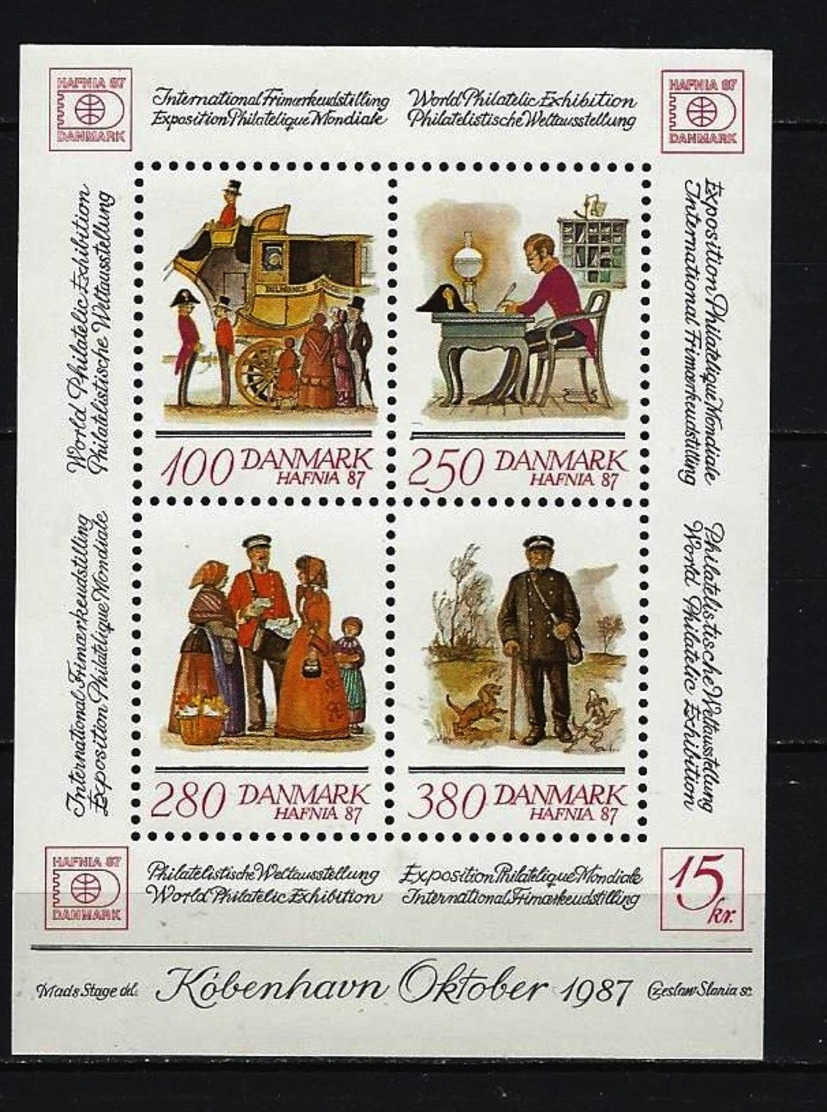 DÄNEMARK Block Mi-Nr. 6 Internationale Briefmarkenausstellung HAFNIA ’87, Kopenhagen Postfrisch - Blocks & Kleinbögen