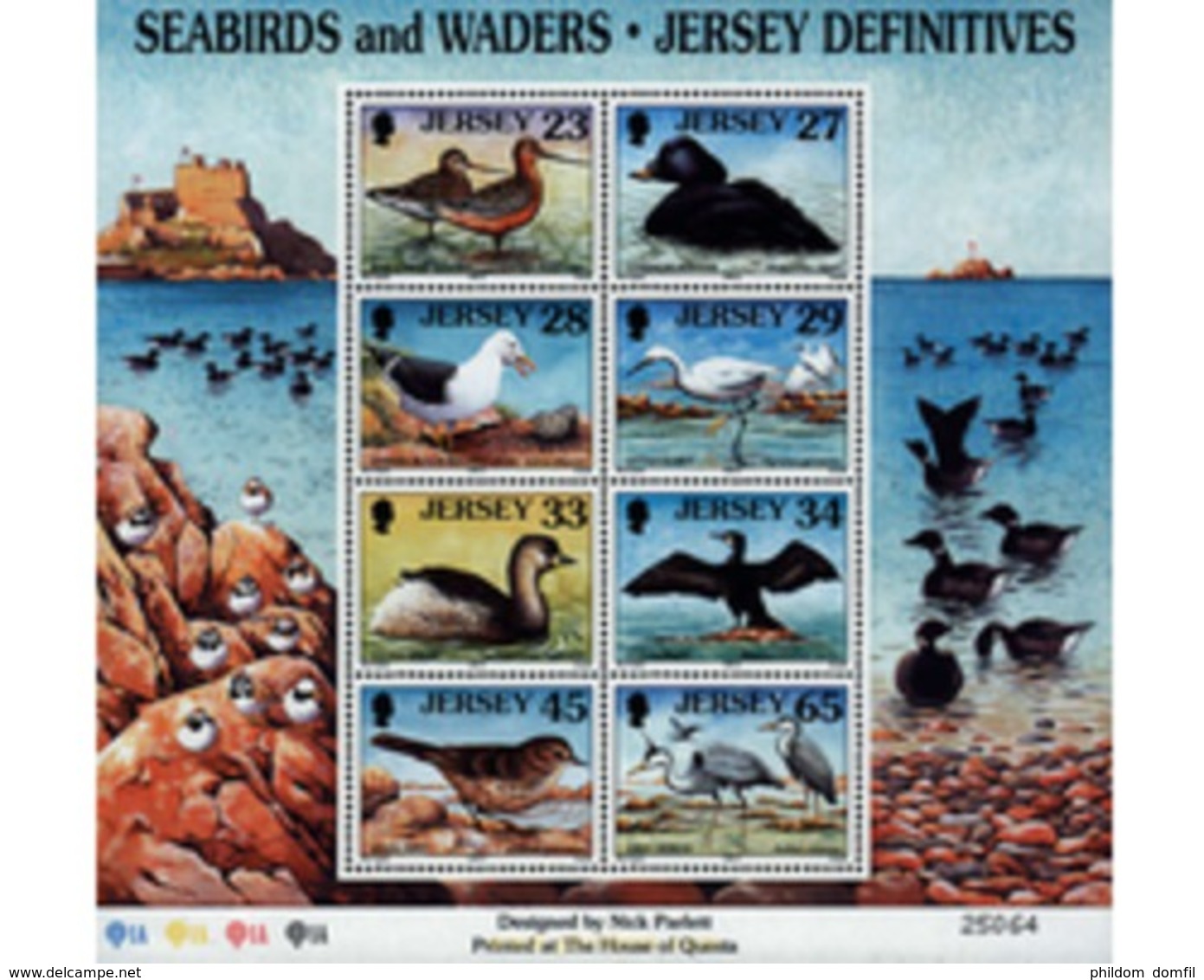 Ref. 74885 * MNH * - JERSEY. 1999. MARINE BIRDS AND WADERS . AVES MARINAS Y ZANCUDAS - Jersey