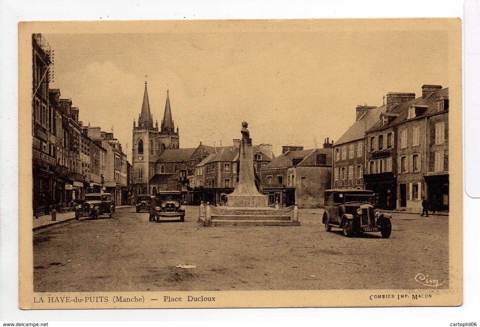 - CPA LA HAYE-DU-PUITS (50) - Place Ducloux 1940 - Photo CIM - - Otros & Sin Clasificación