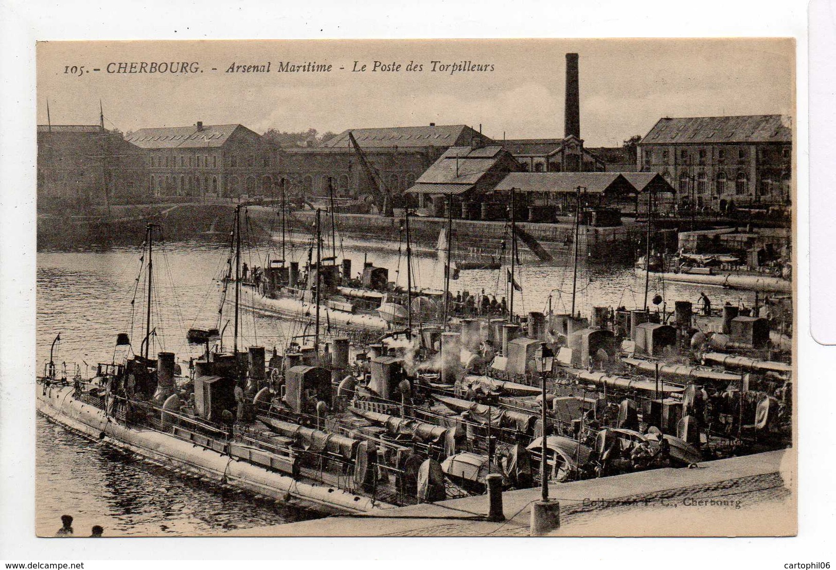 - CPA CHERBOURG (50) - Arsenal Maritime - Le Poste Des Torpilleurs - Collection F. C. 105 - - Cherbourg