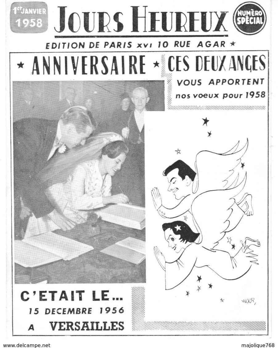 Carton Envoyé Par Le Journaliste Roland Faure Pour Les Vœux De L'année 1958 - Sonstige & Ohne Zuordnung