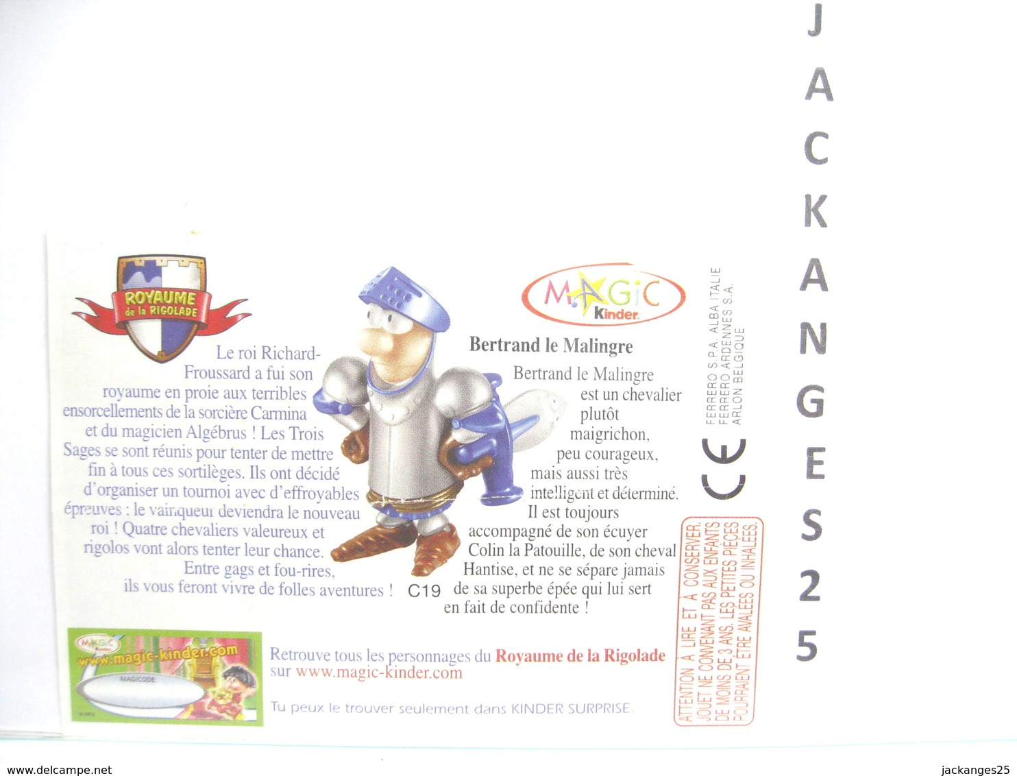 KINDER FUNNY CASTLE MPG C 19 2004 + BPZ FR - Figuren