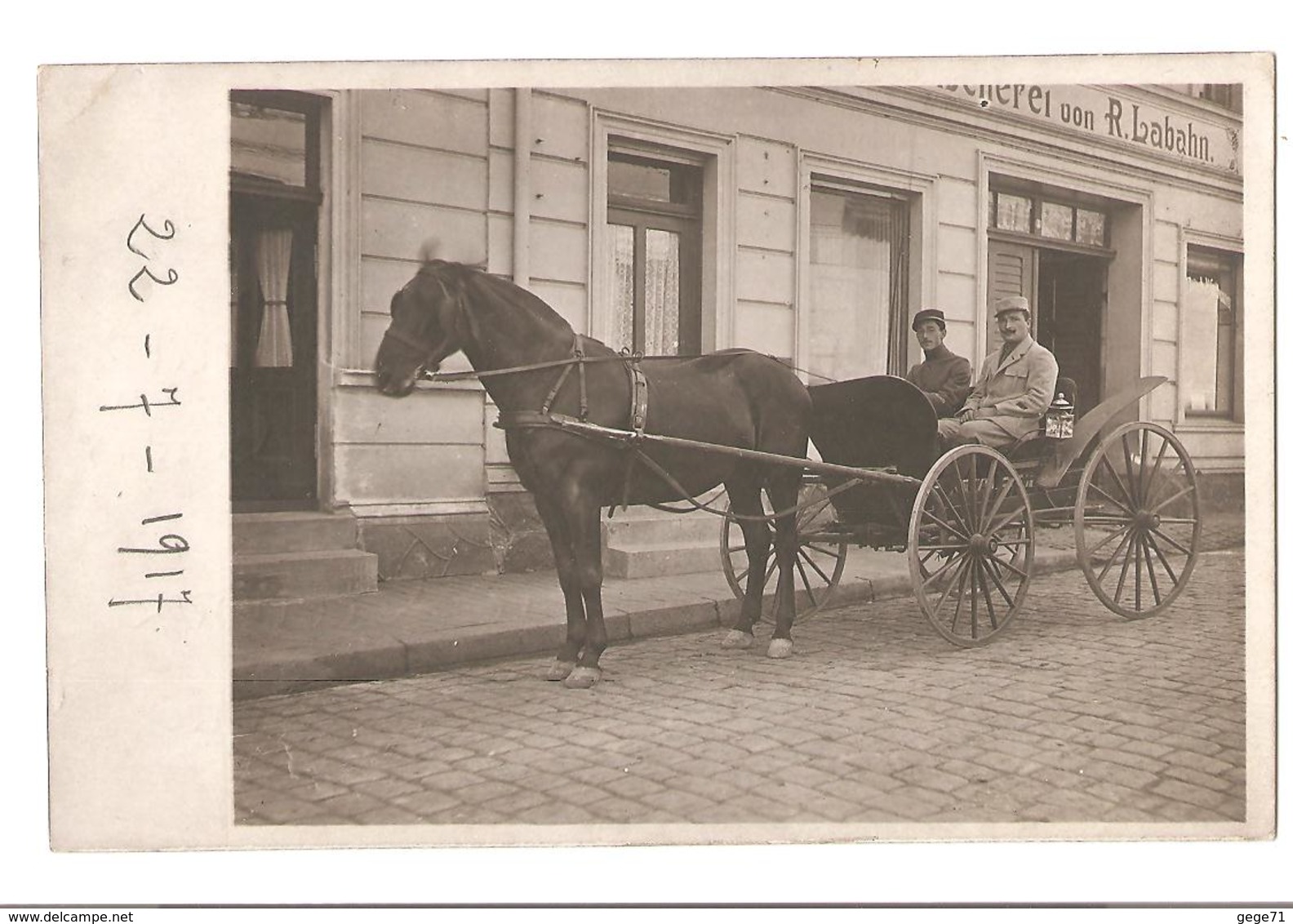 Altdamm - Prisonnier De Guerre  - Attelage De Cheval - Carte Photo 22 Juillet 17 - War 1914-18