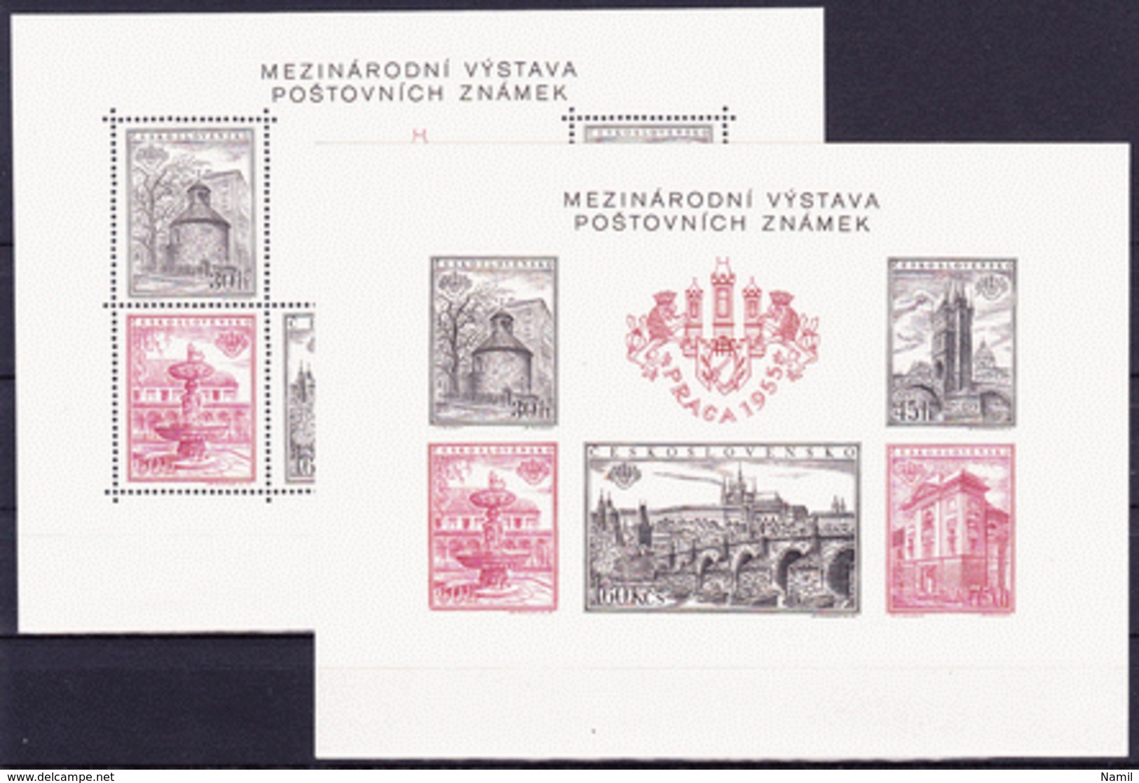 ** Tchécoslovaquie 1955 Mi 890-948+Bl.16 A+B (Yv 790-828+BF 19+19a+PA 40-4), L'année Complete (MNH) - Full Years