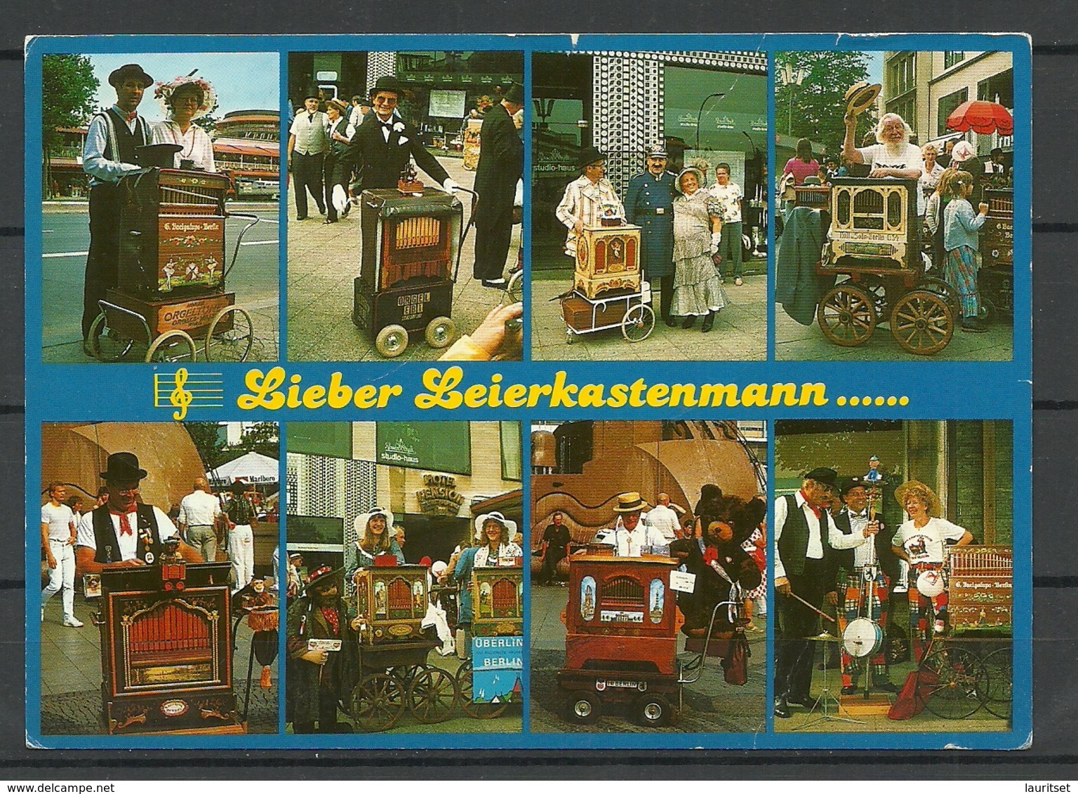 Germany Postkarte 1994 Leierkastenmann Nach Estland Gesendet Mit Briefmarke - Sonstige & Ohne Zuordnung