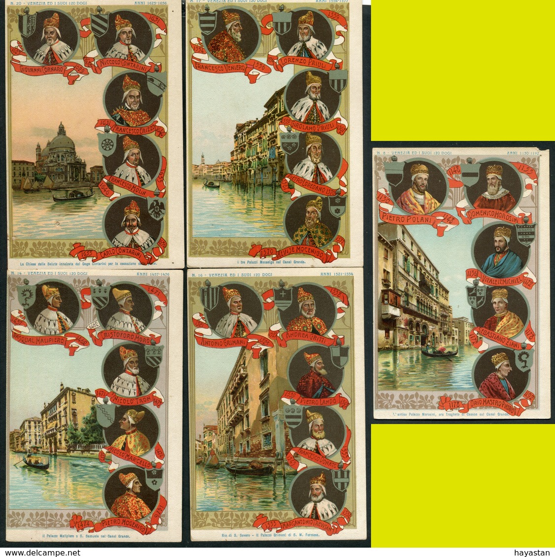 DOGES DE VENISE - SERIE DE 24 CARTES POSTALES ANCIENNES - Venezia