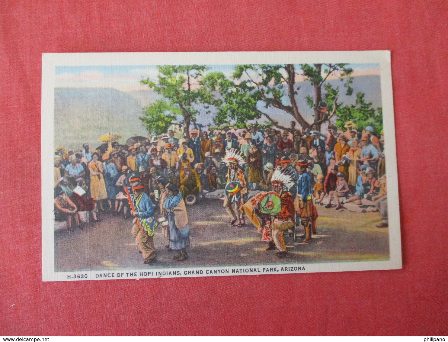 Fred Harvey H 3630 Dance Of The Hopi Indians Grand Canyon AZ    . Ref 3343 - Native Americans