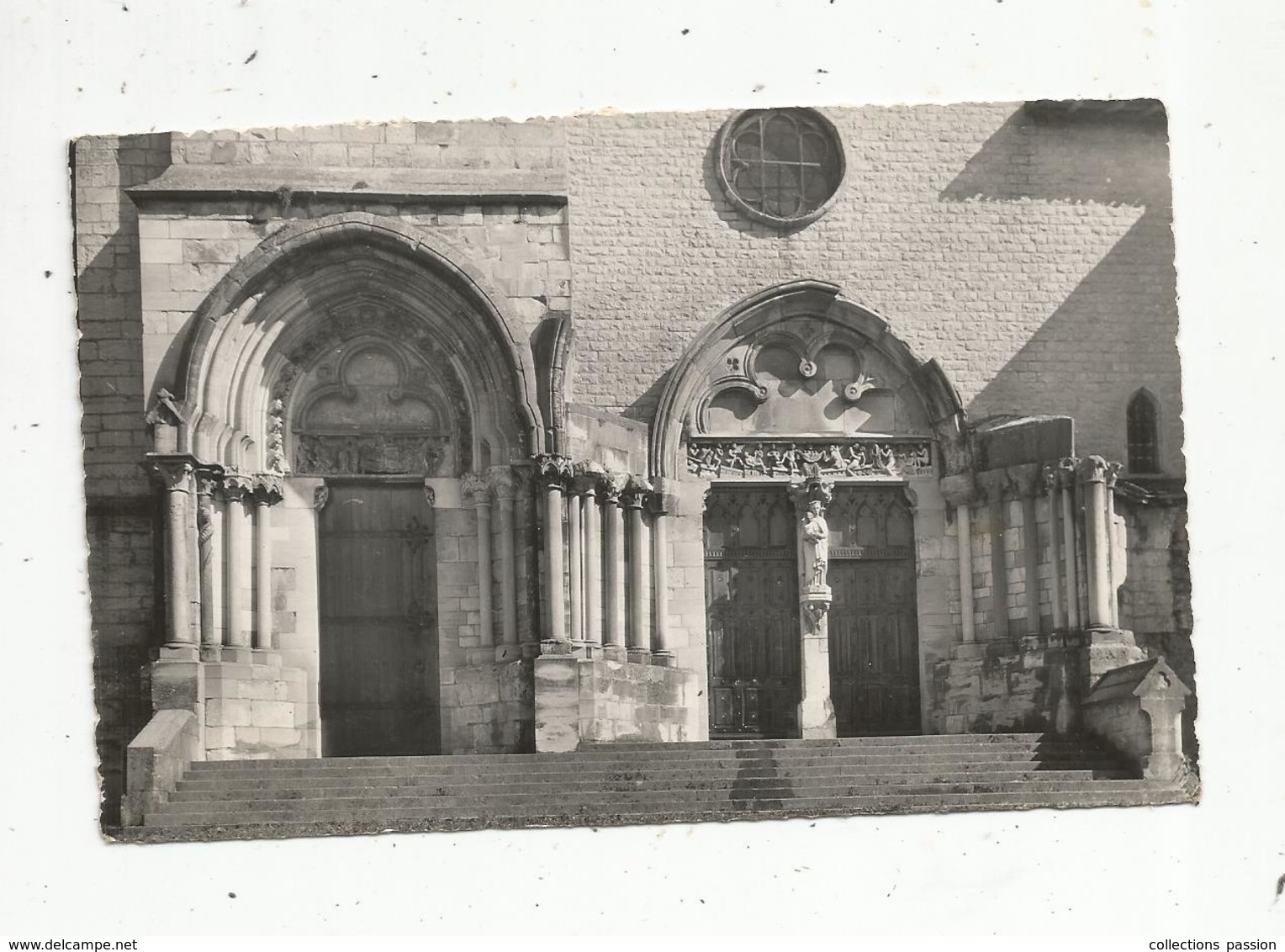 Cp,  01,église D'AMBRONAY ,façade ,  Voyagée 1958 - Non Classés